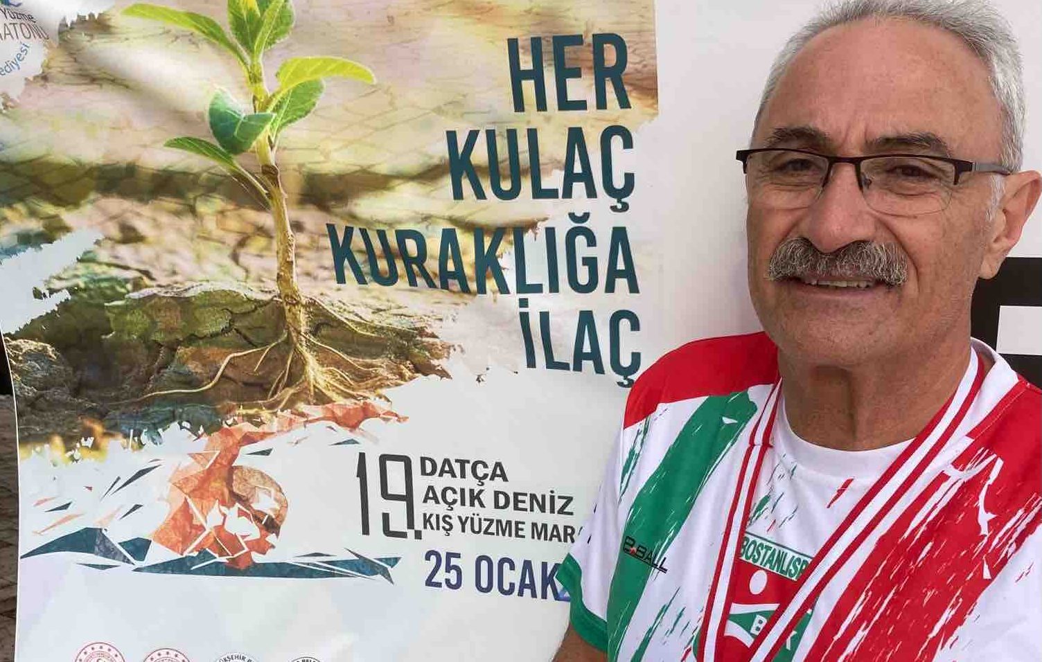 Sporcumuz Servet Ateş Datça Yüzme Maratonu'nda 4. oldu